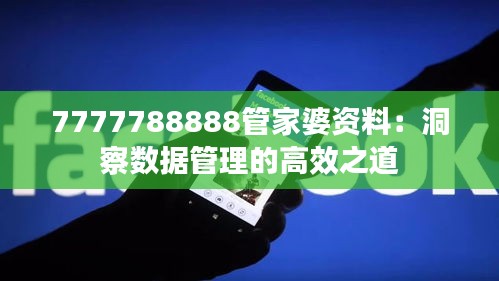 7777788888管家婆資料：洞察數(shù)據(jù)管理的高效之道