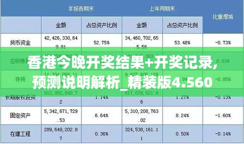 香港今晚開獎(jiǎng)結(jié)果+開獎(jiǎng)記錄,預(yù)測說明解析_精裝版4.560