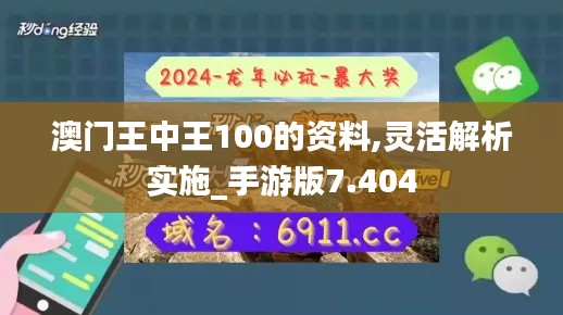 澳門王中王100的資料,靈活解析實(shí)施_手游版7.404