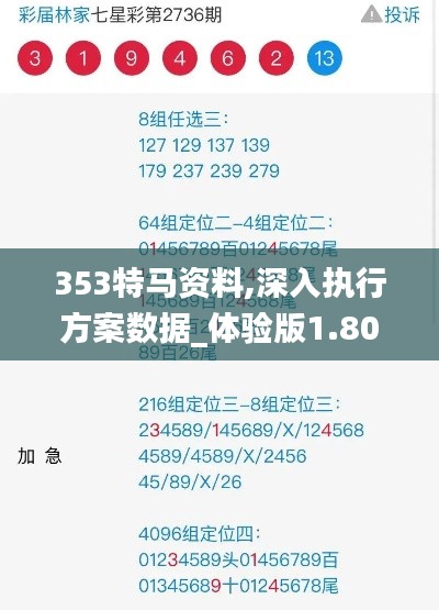 353特馬資料,深入執(zhí)行方案數據_體驗版1.800