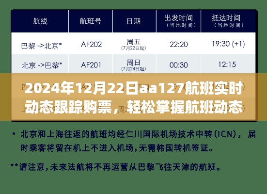 AA127航班2024年12月22日實(shí)時(shí)動(dòng)態(tài)跟蹤購(gòu)票指南，輕松掌握航班動(dòng)態(tài)