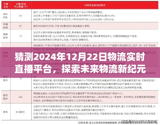 2024年物流實時直播平臺展望，探索未來物流新紀元的發(fā)展趨勢與預(yù)測分析