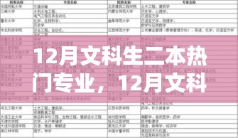 12月文科生二本熱門專業(yè)，深度解析與選擇指南