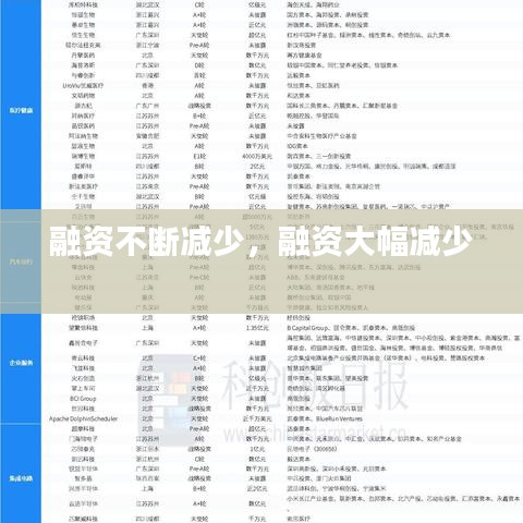 融資不斷減少，融資大幅減少 