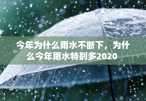 今年為什么雨水不斷下，為什么今年雨水特別多2020 